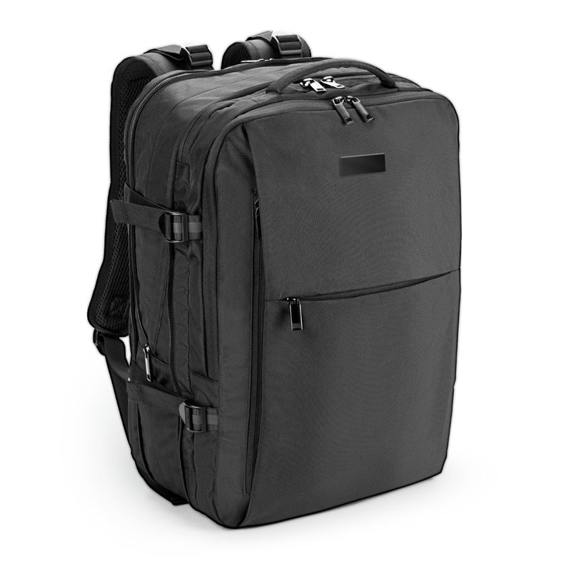 Mochila de viagem para notebook (17'3") em poliéster reciclado 600D de alta densidade, com compartimento para arrumação (29 L)