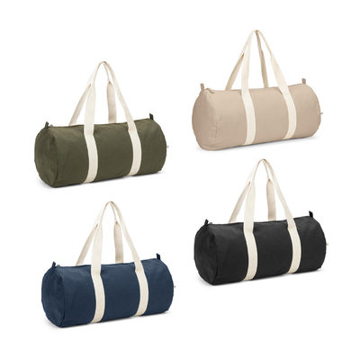 Bolsa esportiva em algodão reciclado e poliéster reciclado (380 g/m²)