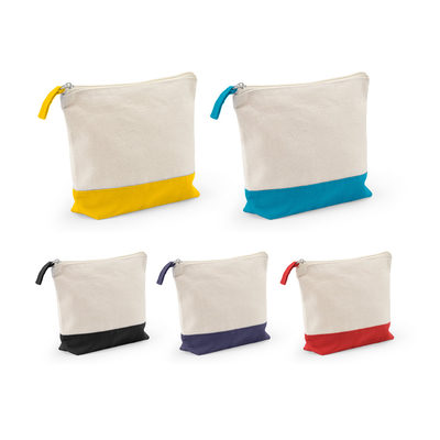 Necessaire para cosméticos 100% algodão (340 g/m²) bicolor