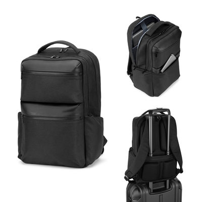 Mochila em twill reciclado resistente à água com dois bolsos frontais de grande dimensão (17'3")