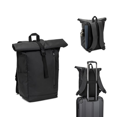 Mochila "Roll top" (14") em poliéster reciclado 600D de alta densidade com revestimento resistente à água (20 L)