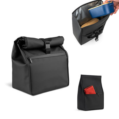 Bolsa térmica "roll top" em PU, com isolamento em PEVA (7L)