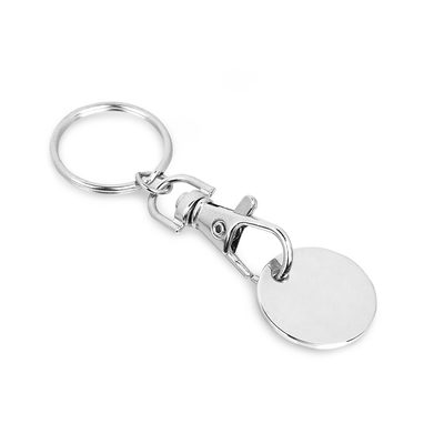 Chaveiro em metal com formato de moeda