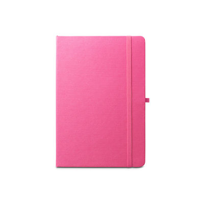 Caderno A5 de capa dura em PET 100% reciclado, com páginas pautadas recicladas