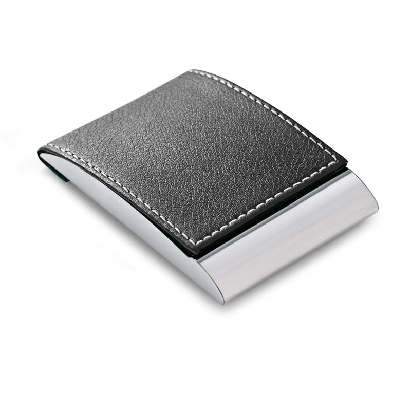 Porta cartões em metal e c.sintético