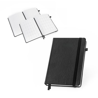Caderno em PU à base de água com agenda integrada e página pautadas