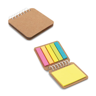 6 blocos adesivados com capa em papel kraft