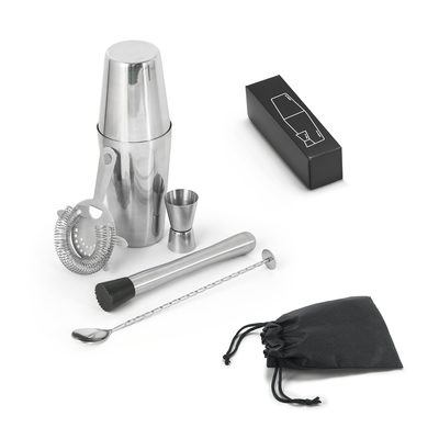 Set de coquetel com 6 peças em aço inox