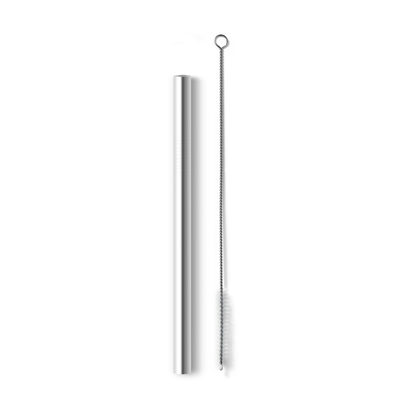 Canudo em aço inox com escova de limpeza