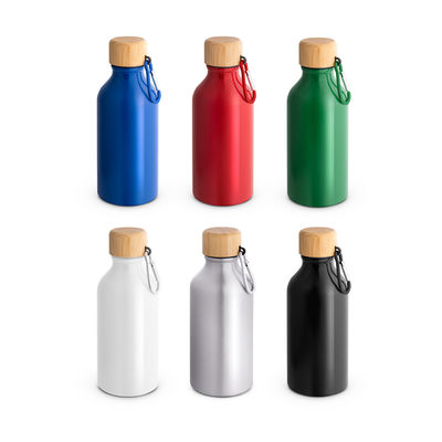 Squeeze em alumínio 100% reciclado com cor sólida brilhante (400 mL)