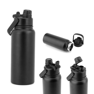 Garrafa em aço inox 90% reciclado, com parede dupla isolada a vácuo (830 mL)