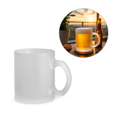 Caneca em vidro com efeito fosco (530 mL)