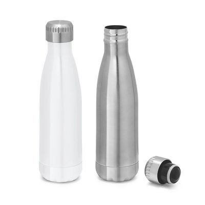 Garrafa térmica para sublimação em aço inox, de parede dupla isolada a vácuo (510 mL)