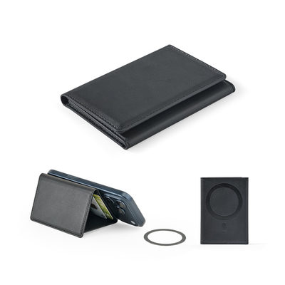 Carteira magnética em PU de grande capacidade com bloqueio RFID