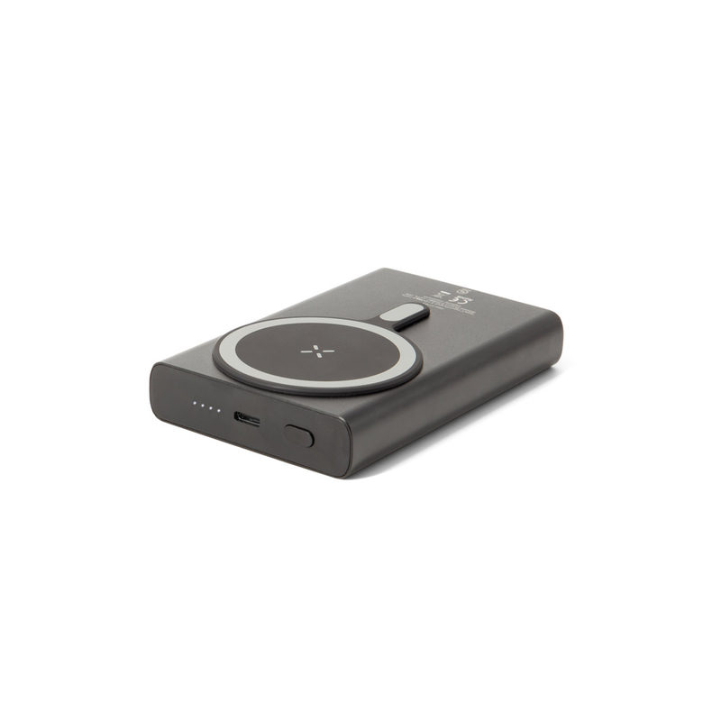 Bateria portátil magnética com carregamento super-rápido em alumínio reciclado e ABS reciclado (10'000 mAh)